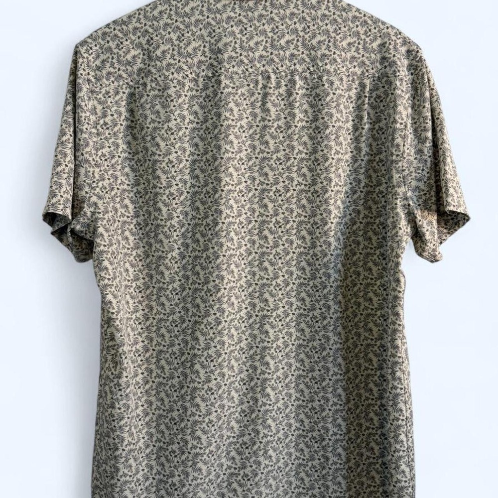 Coastal International Report Floral Button Up Short Sleeve Shirt Gray Size L - Picture 3 of 8